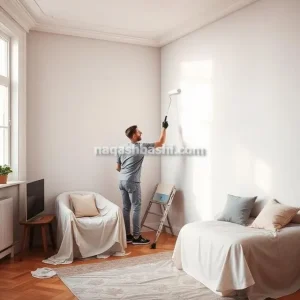 رنگ آمیزی و نقاشی داخلی ساختمان با رنگ نانو در تهران